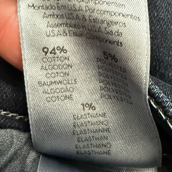 Mother The Stunner Zip Two Step Fray Last Call Dark Wash Skinny Jeans size 25 - Picture 8 of 14